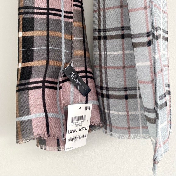 INC Patchwork Plaid Scarf NWT - Picture 9 of 10